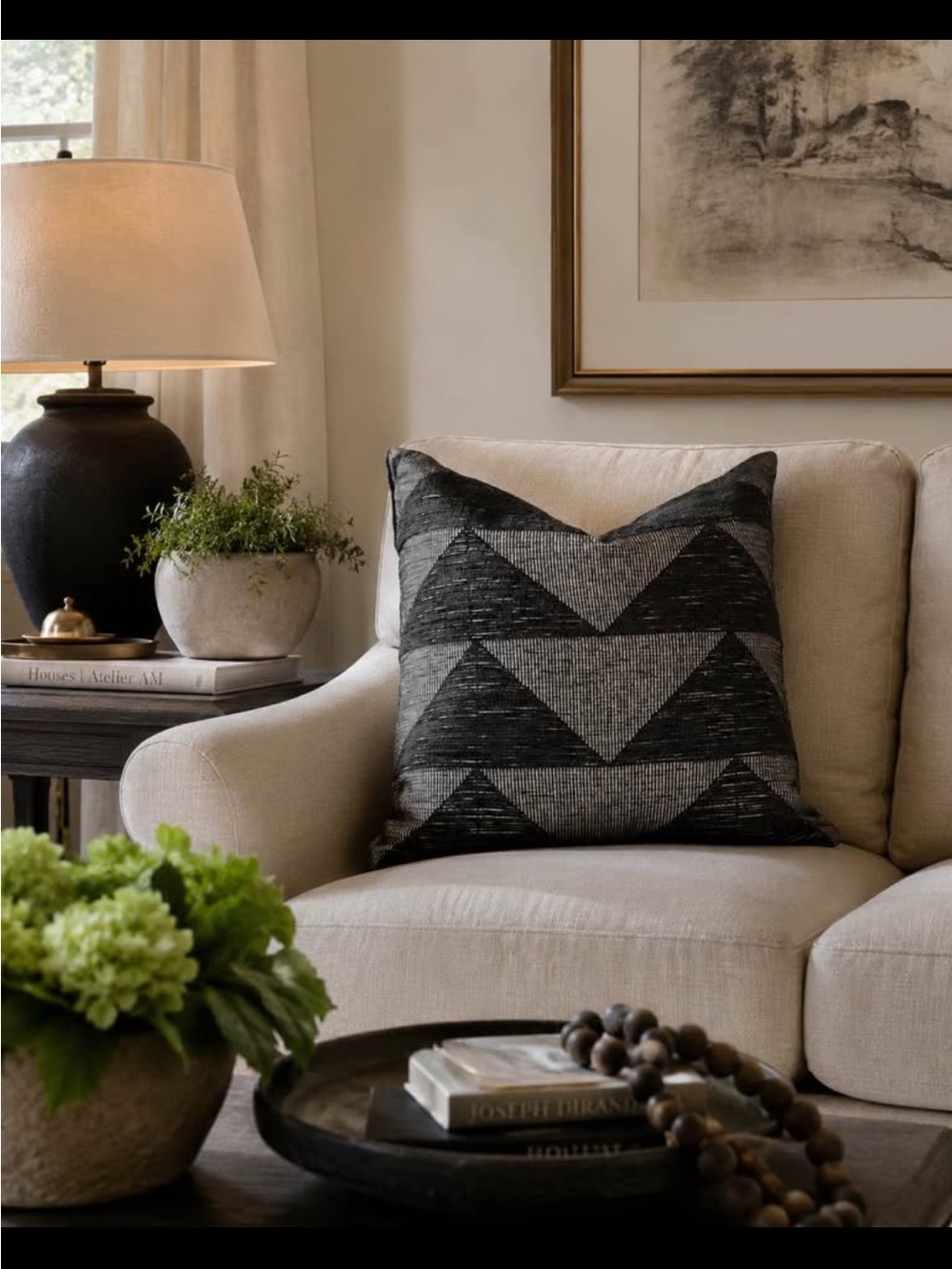 Restoration Hardware Block Woven Pillow cover 20 x 20